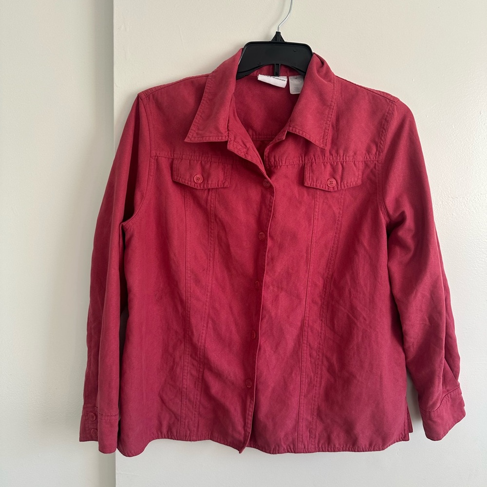 Alfred Dunner Women's Red Jean Jacket